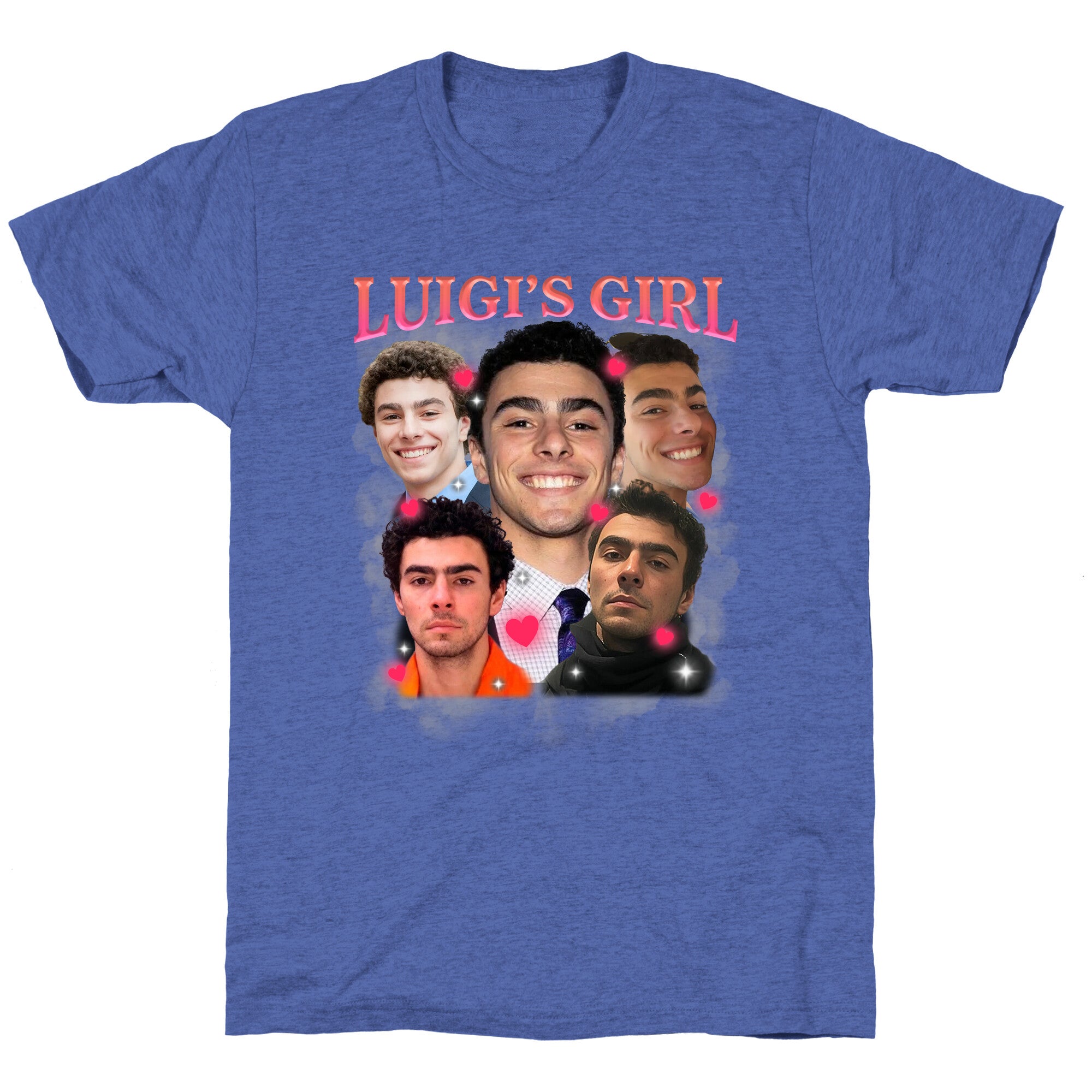 Luigis Girl Mangione Valentines Day Unisex Triblend Tee